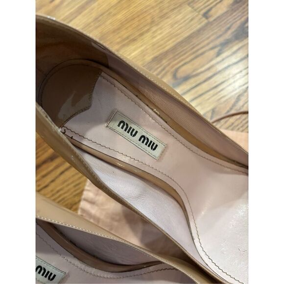 Miu Miu Nude Patent Platform Pumps size 39 - Picture 2 of 8